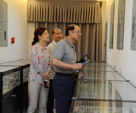 海峡两岸关系协会常务副会长郑立中等参观青瓷博物馆